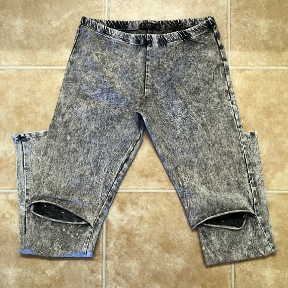 T Party Fashion Pants - Acid Wash Leggings